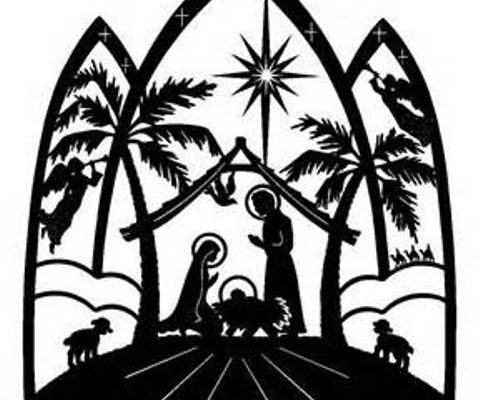 black-and-white-christian-christmas-clipart-10